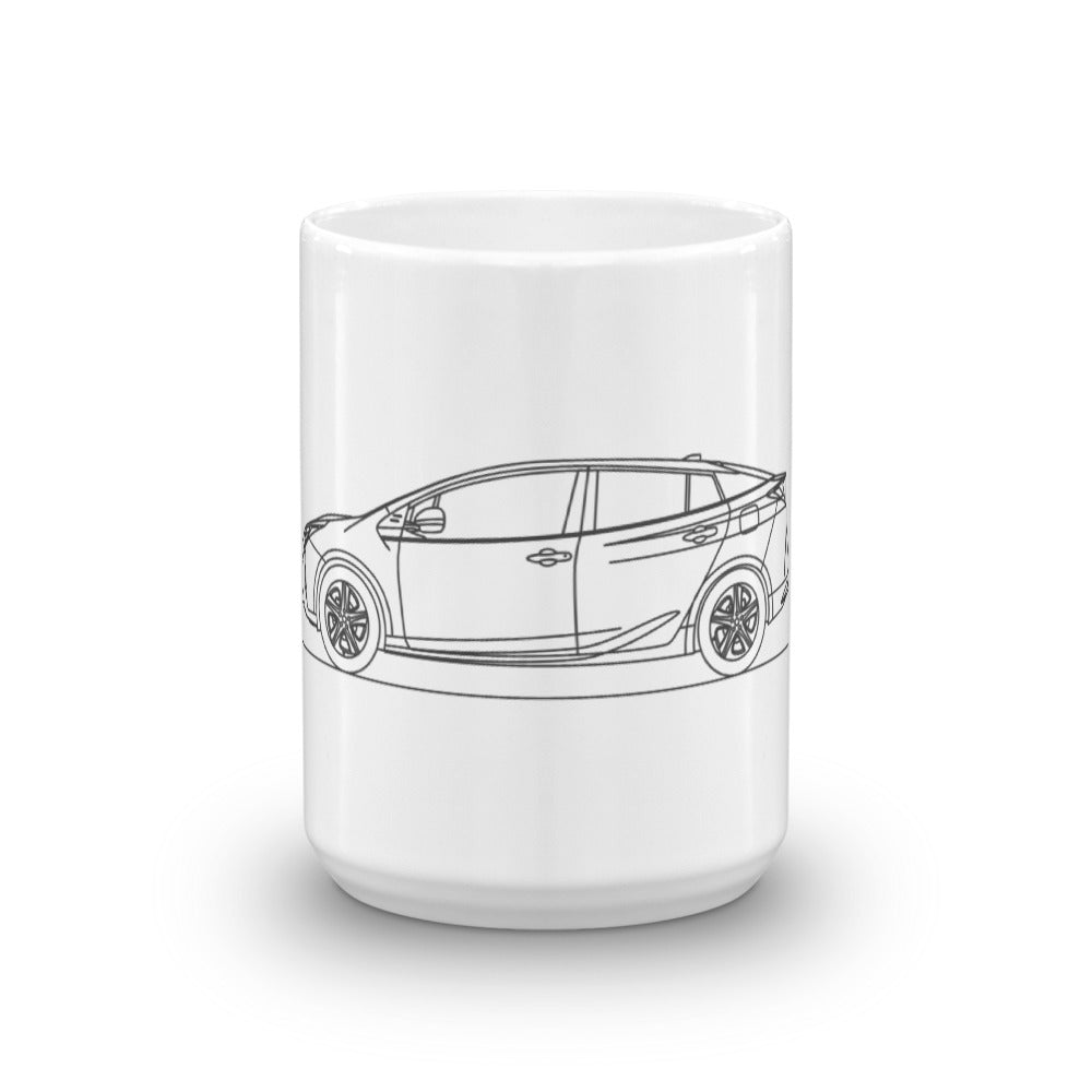 Toyota Prius XW50 mug on a table