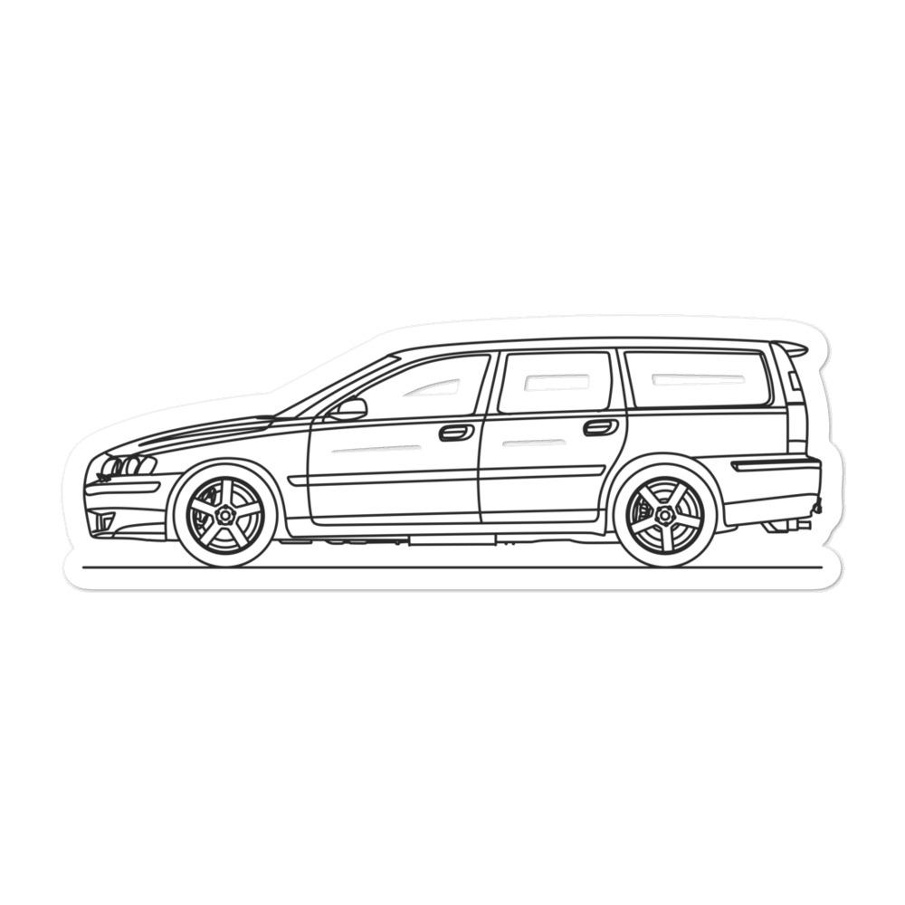 Volvo V70 R Outline sticker on a vehicle