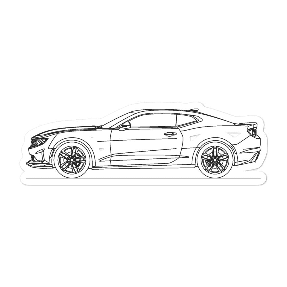 Chevrolet Camaro 6th Gen SS 1LE Outline sticker design