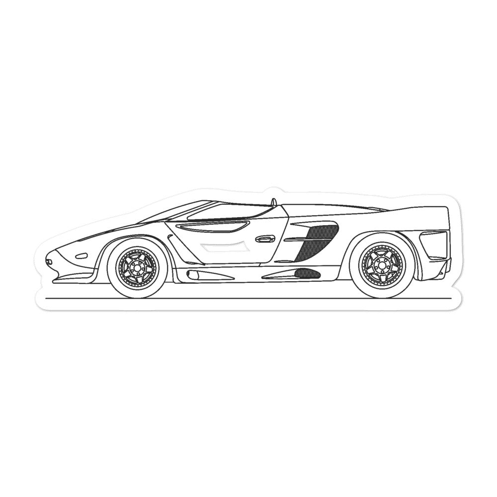 WX-3 Vector Outline sticker on a laptop