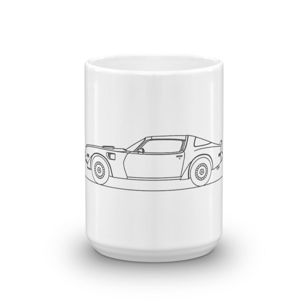Pontiac Firebird Trans Am mug on a table