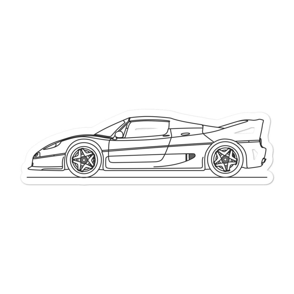 Ferrari F50 Outline sticker on laptop surface