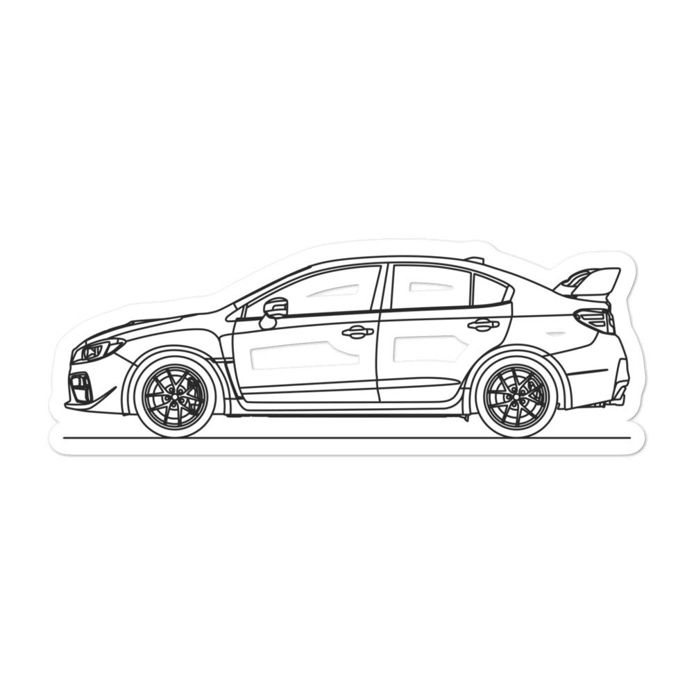 Subaru WRX STI 4th Gen Outline sticker design