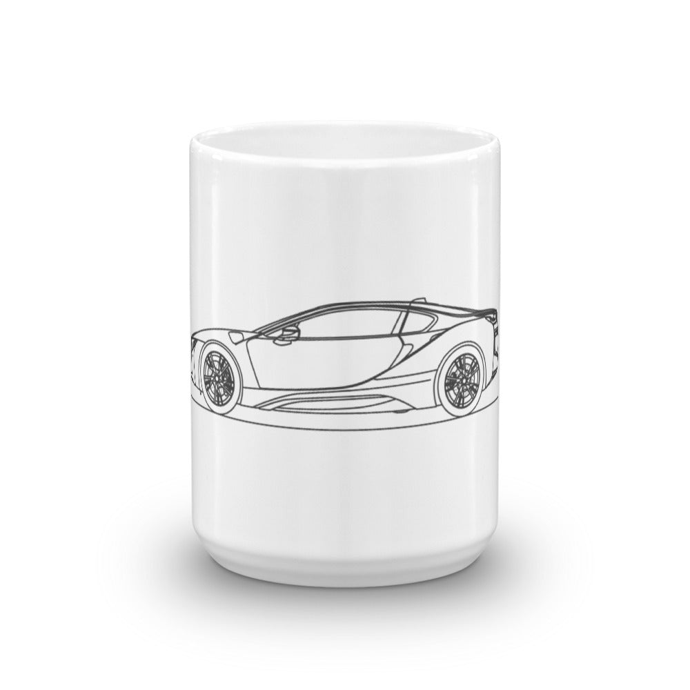 BMW i8 mug with sleek design and logo