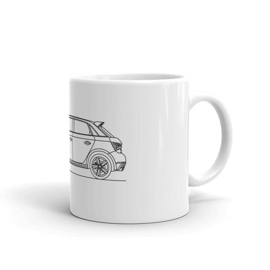 15oz audi-8x-s1 mug displayed on table