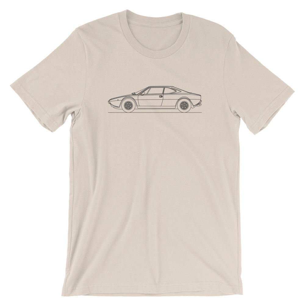 Ferrari Dino 308 GT t-shirt on display