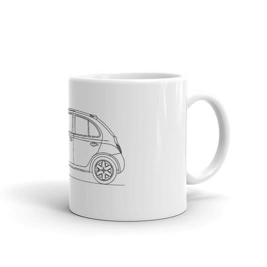 15oz Nissan Micra K12 mug on display