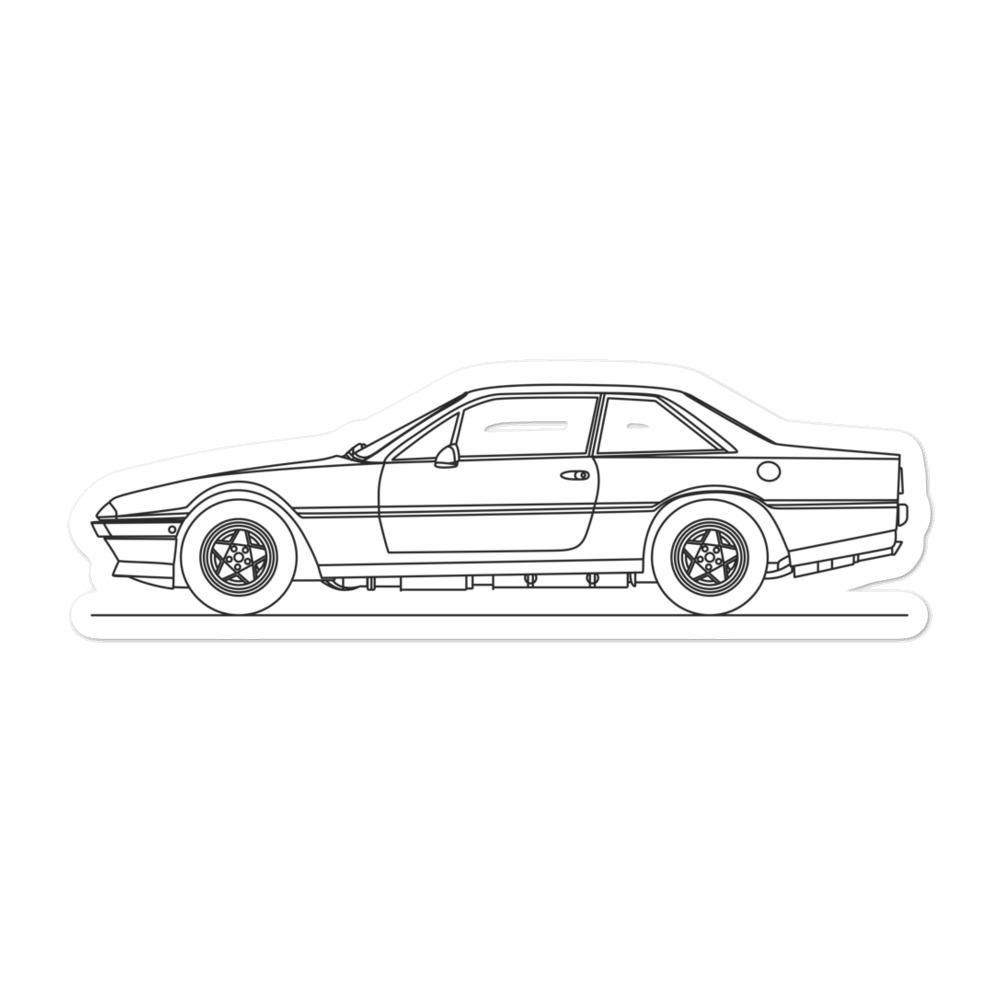 Ferrari 412 Outline sticker showcasing elegant design