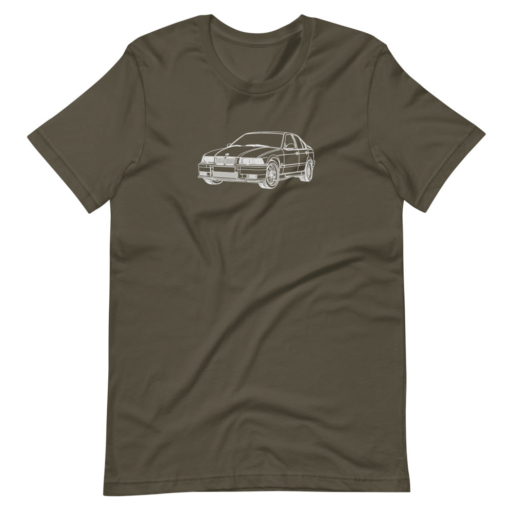 bmw-e36-m3-ftq-t-shirt design on a t-shirt