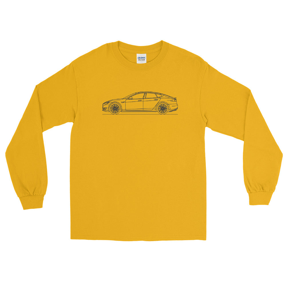 Tesla Model S long sleeve shirt display