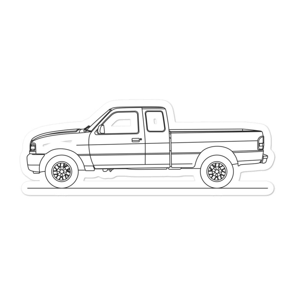 Ford Ranger III Outline sticker on a surface