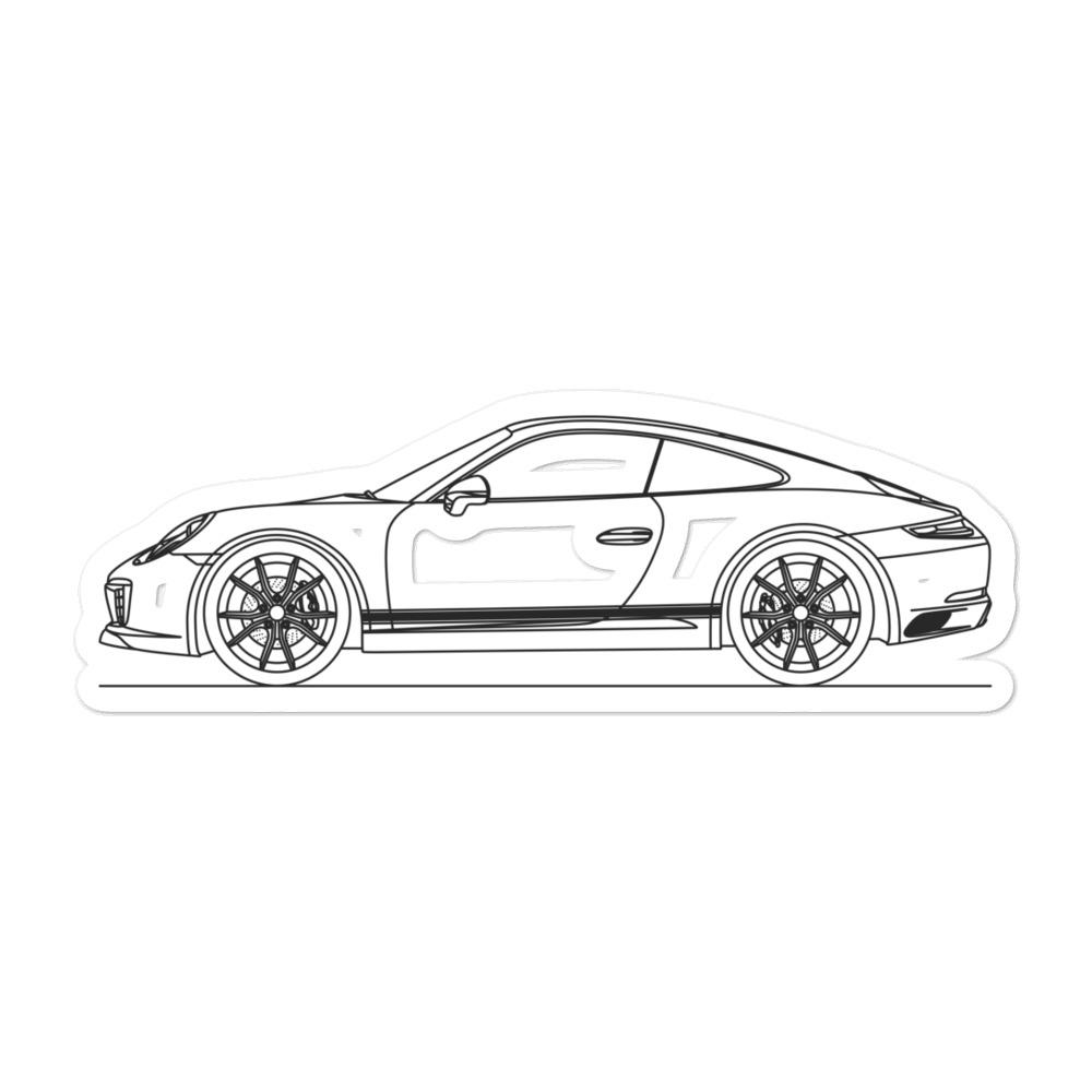 Porsche 911 991.2 Carrera T Outline sticker design