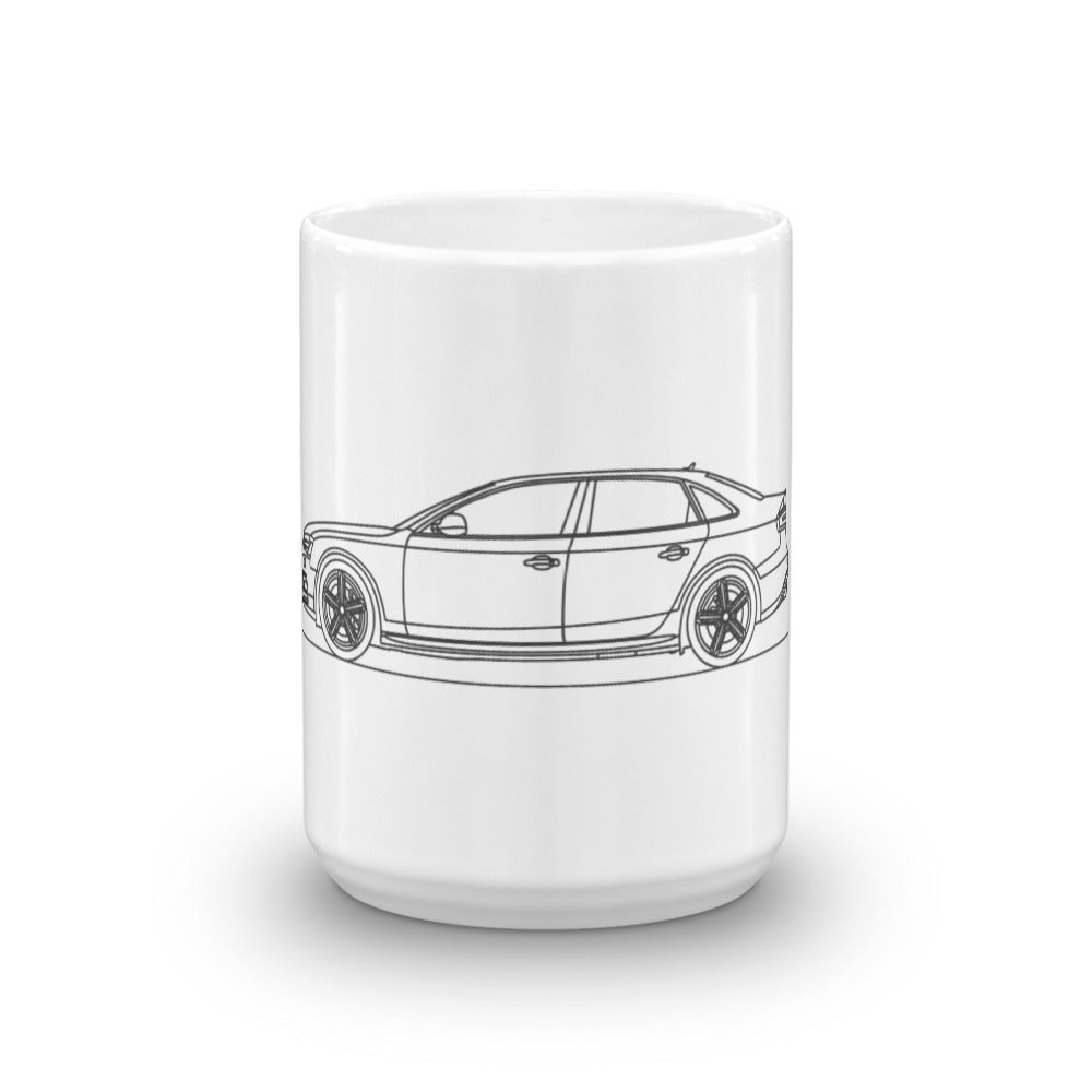 Audi B8 S4 sedan mug displayed on a table