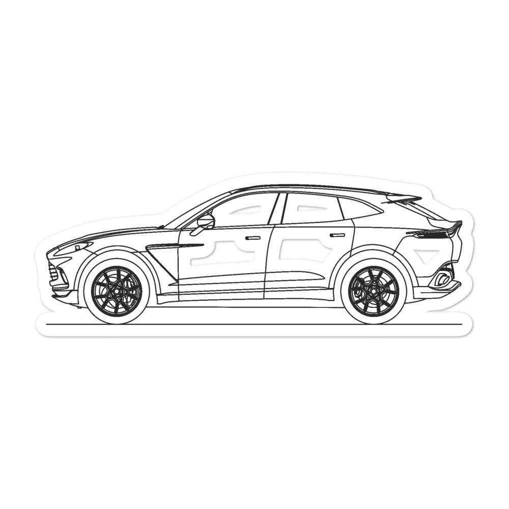 Aston Martin DBX Outline sticker on surface