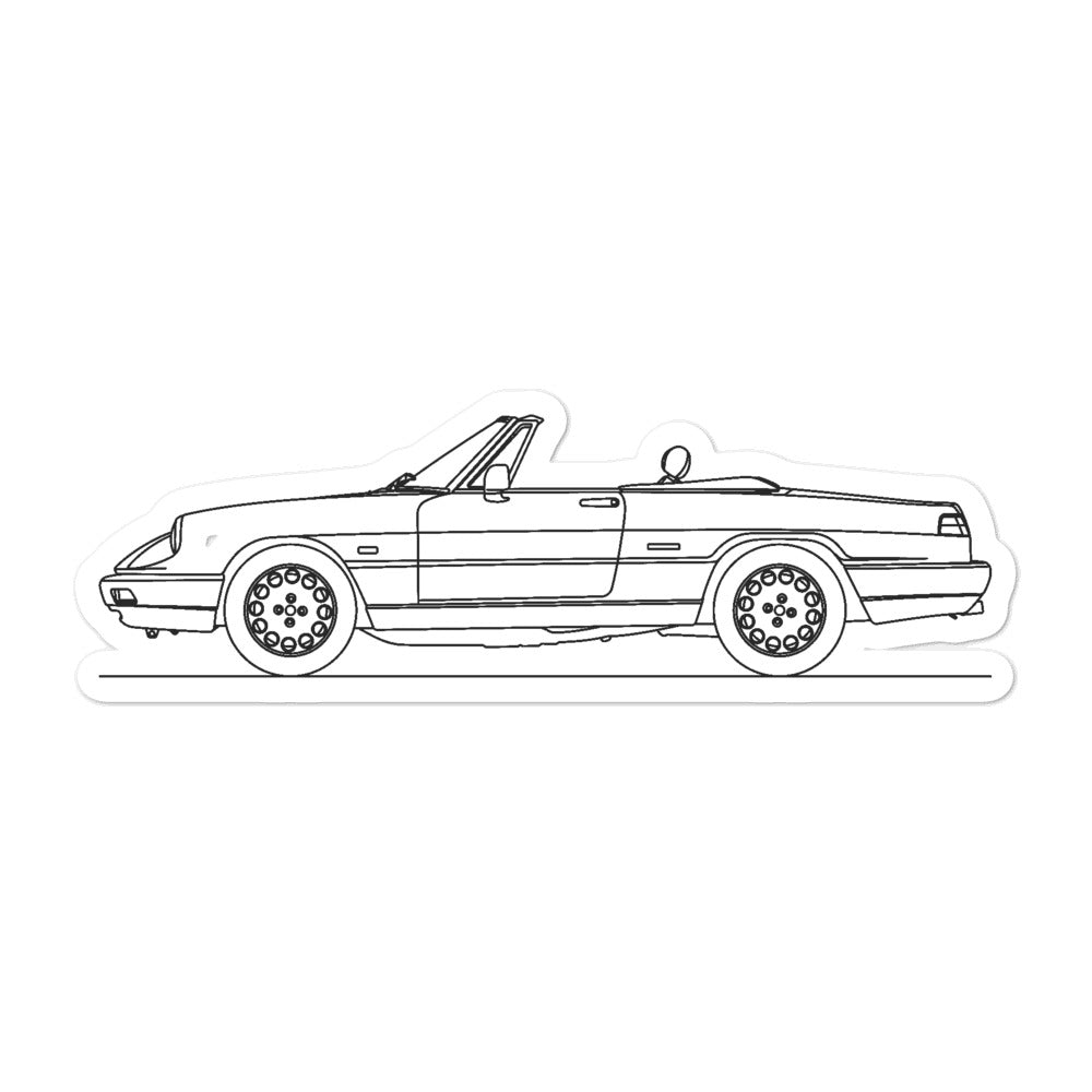 Alfa Romeo Spider Series 4 Outline sticker design
