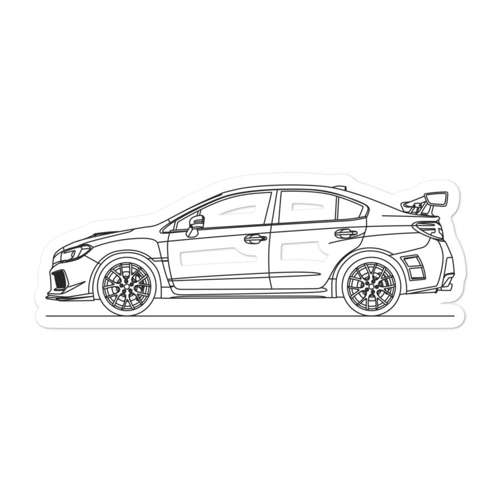 Subaru WRX STI Type RA outline sticker design