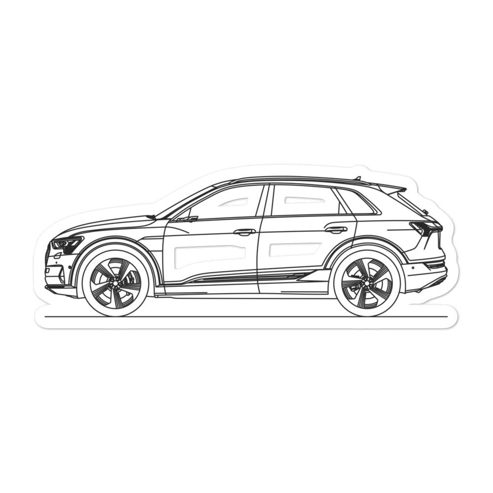 Audi e-tron Outline sticker on a vehicle
