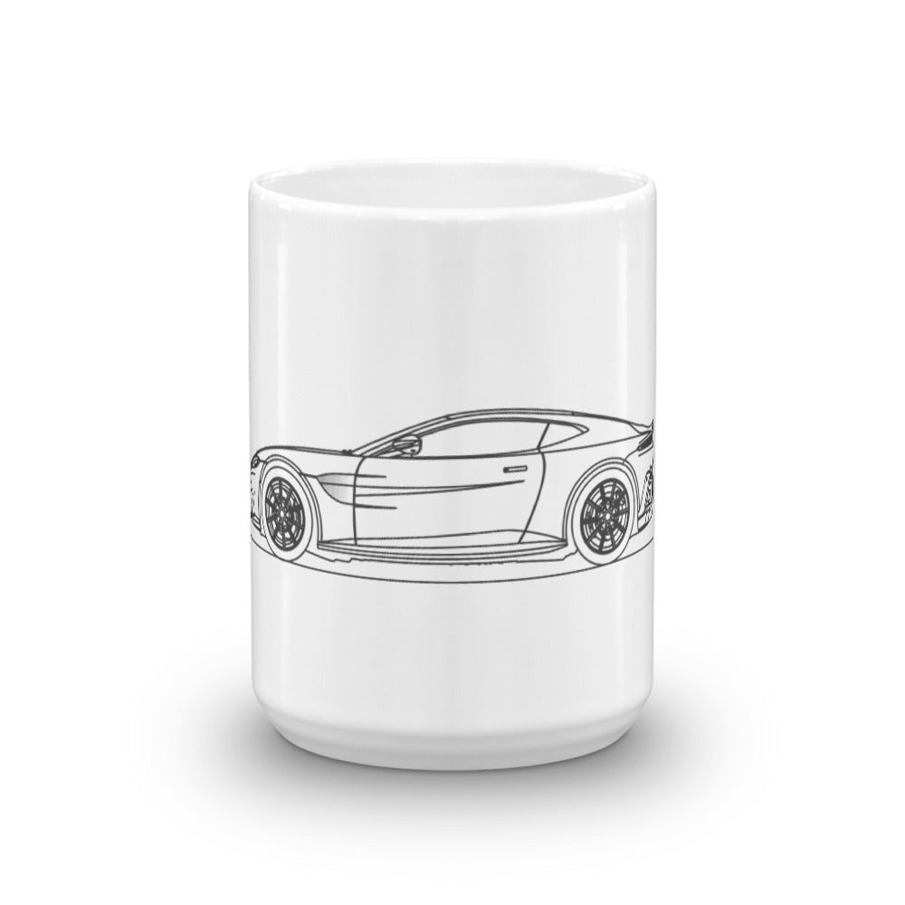 Aston Martin Vantage II mug on display