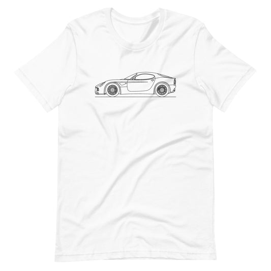 Alfa Romeo 8C White T-shirt - Artlines Design
