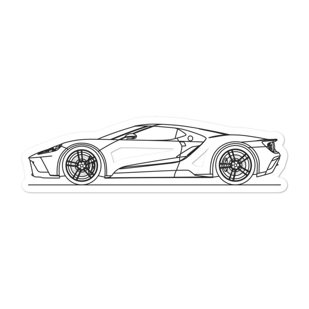 Ford GT 3rd Gen Outline vinyl sticker design