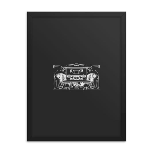 McLaren P1 GTR Outline art poster on display