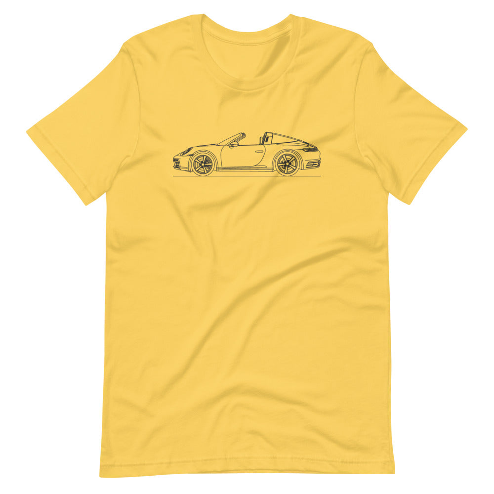Porsche 911 992 Targa 4 T-shirt Yellow