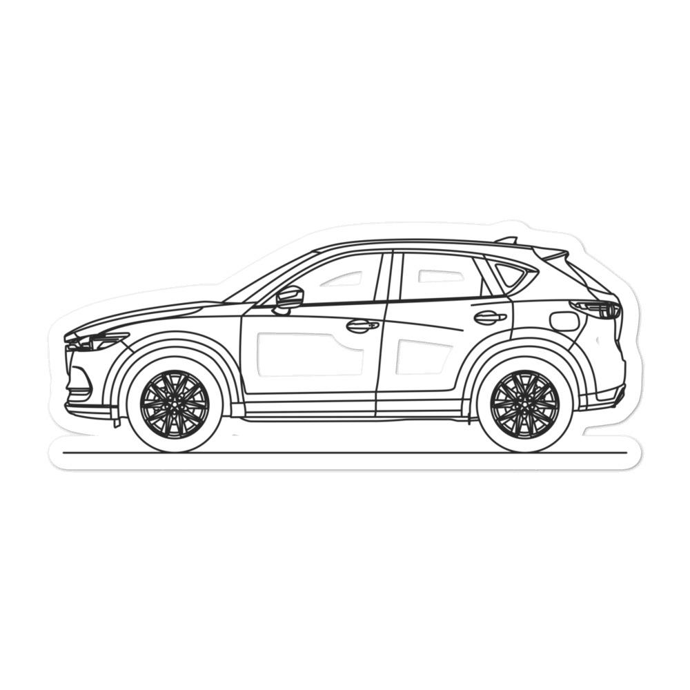 Mazda CX-5 Silhouette sticker on a surface