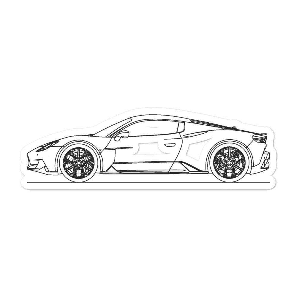 Maserati MC20 Outline sticker showcasing elegant design