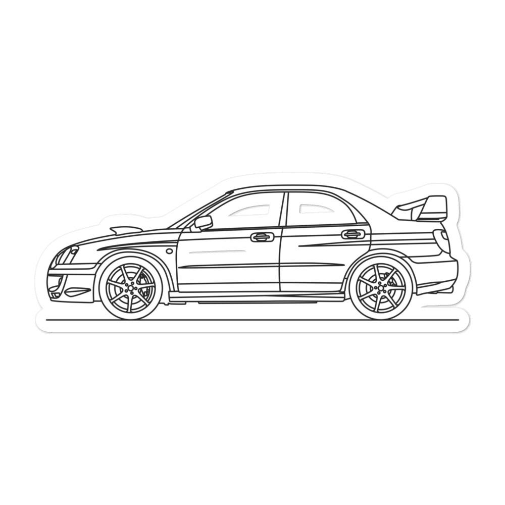 Subaru Impreza WRX STI 2nd Gen Blobeye Outline sticker