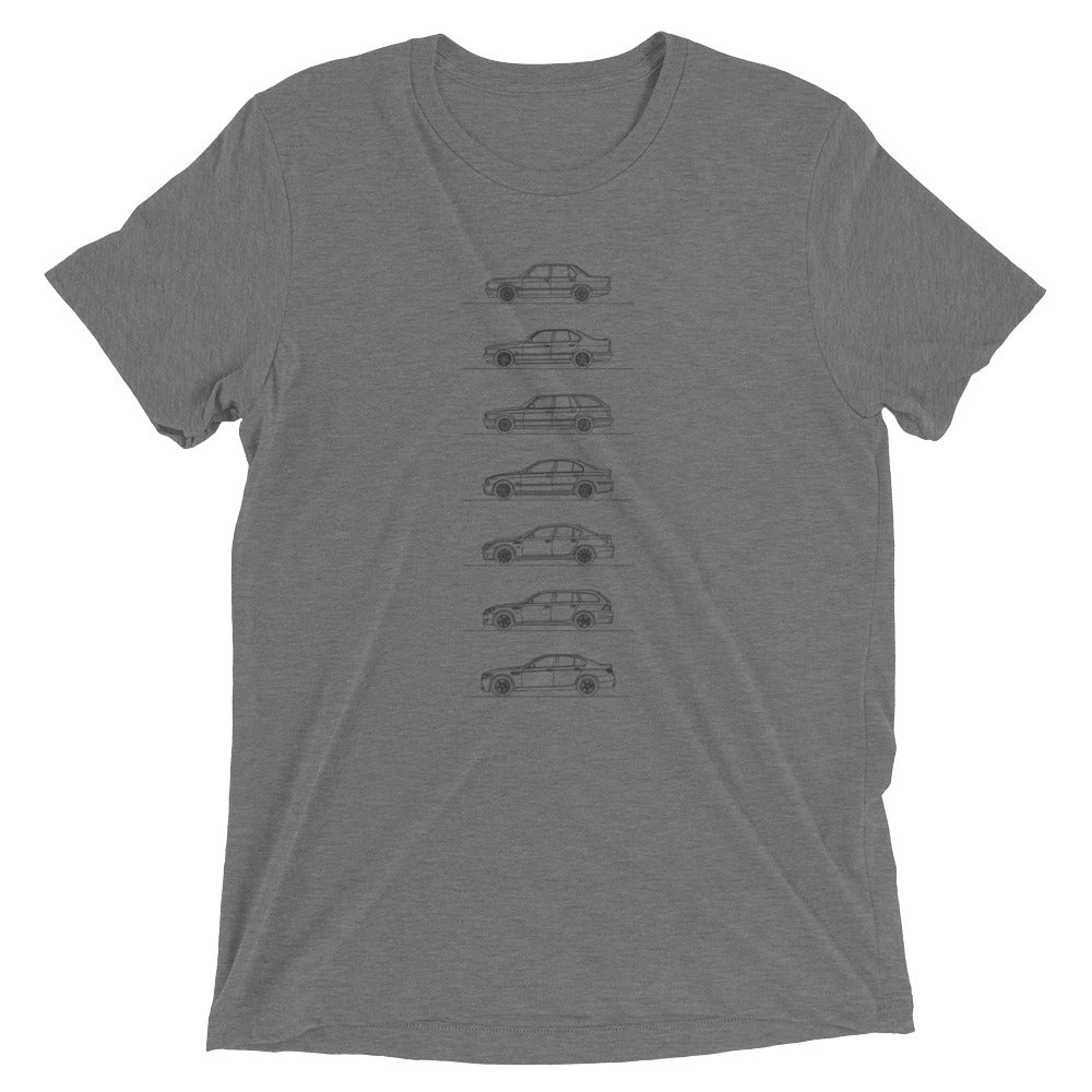M5 E28 F10 outline t-shirt design displayed