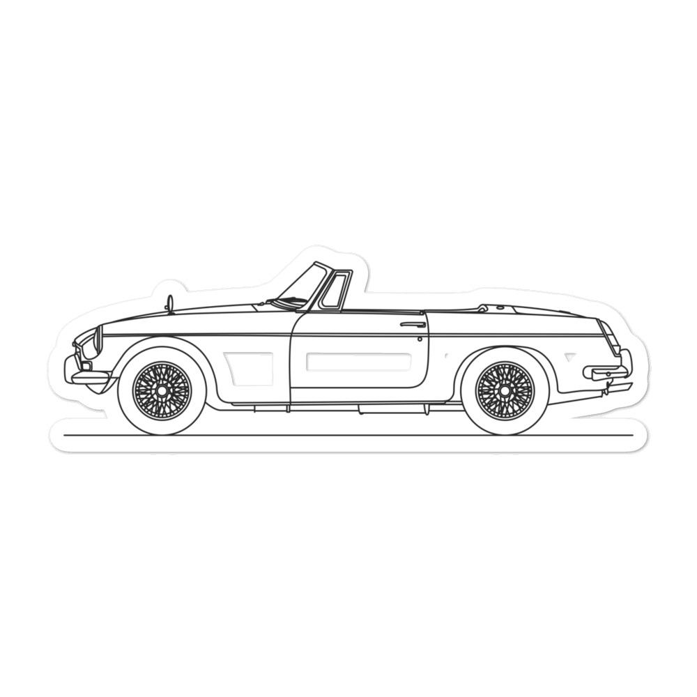 MG MGB Roadster Silhouette vinyl sticker design