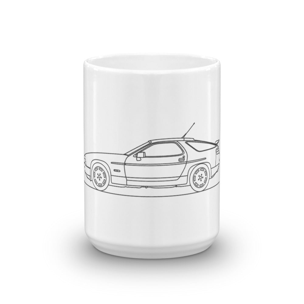 Porsche 928 S4 mug on a white background