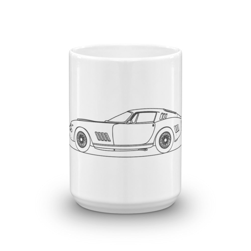 Red Ferrari 275 GTB mug on a table