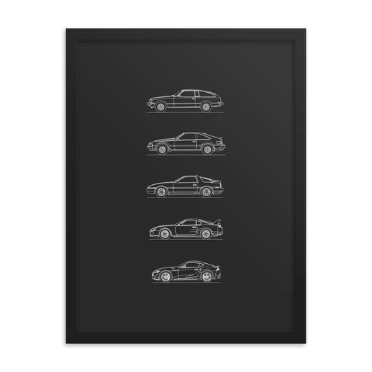 Toyota Supra Evolution Outline poster on display