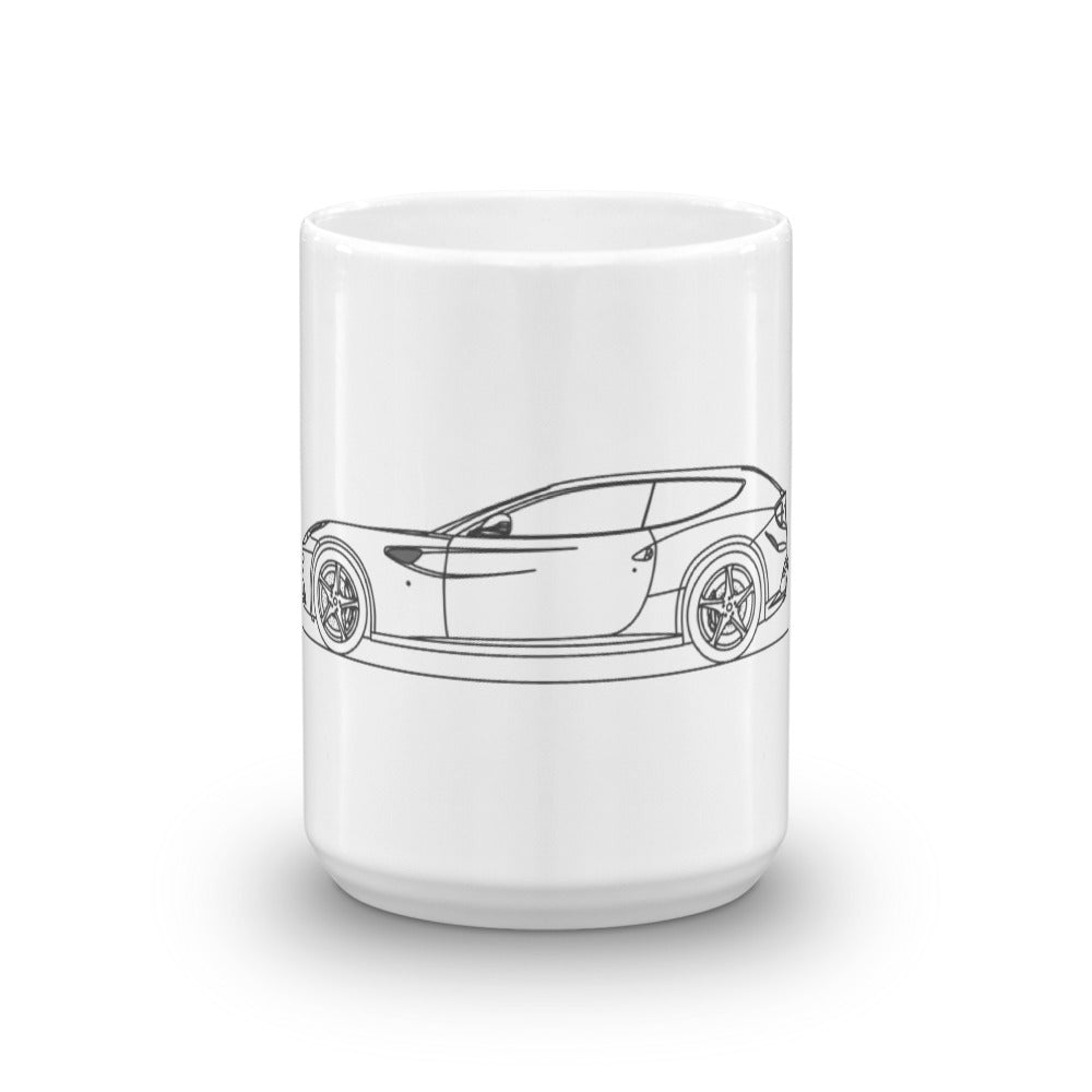 Ferrari FF mug displayed on a table