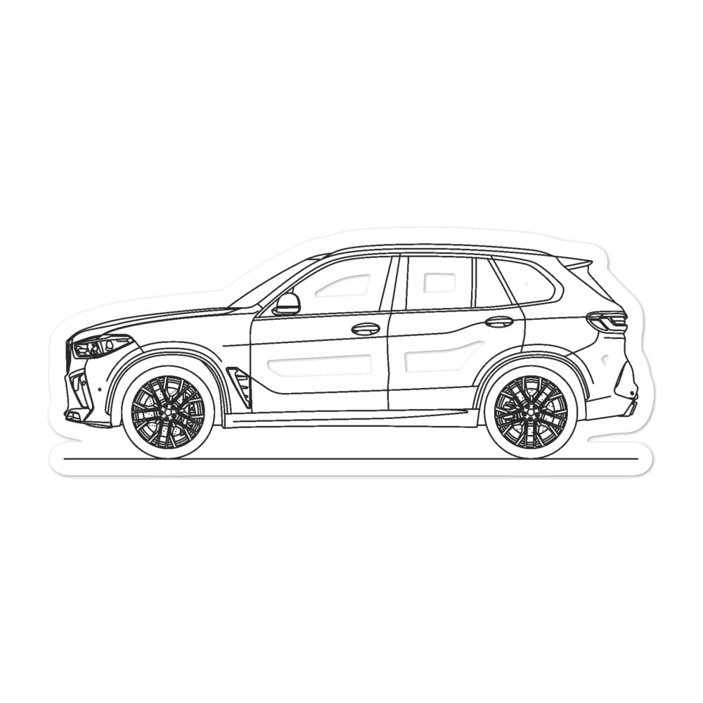 BMW F95 X5 M Competition Outline sticker design