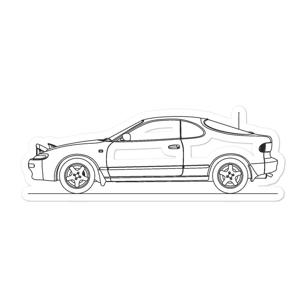 Toyota Celica T180 Outline sticker on a laptop