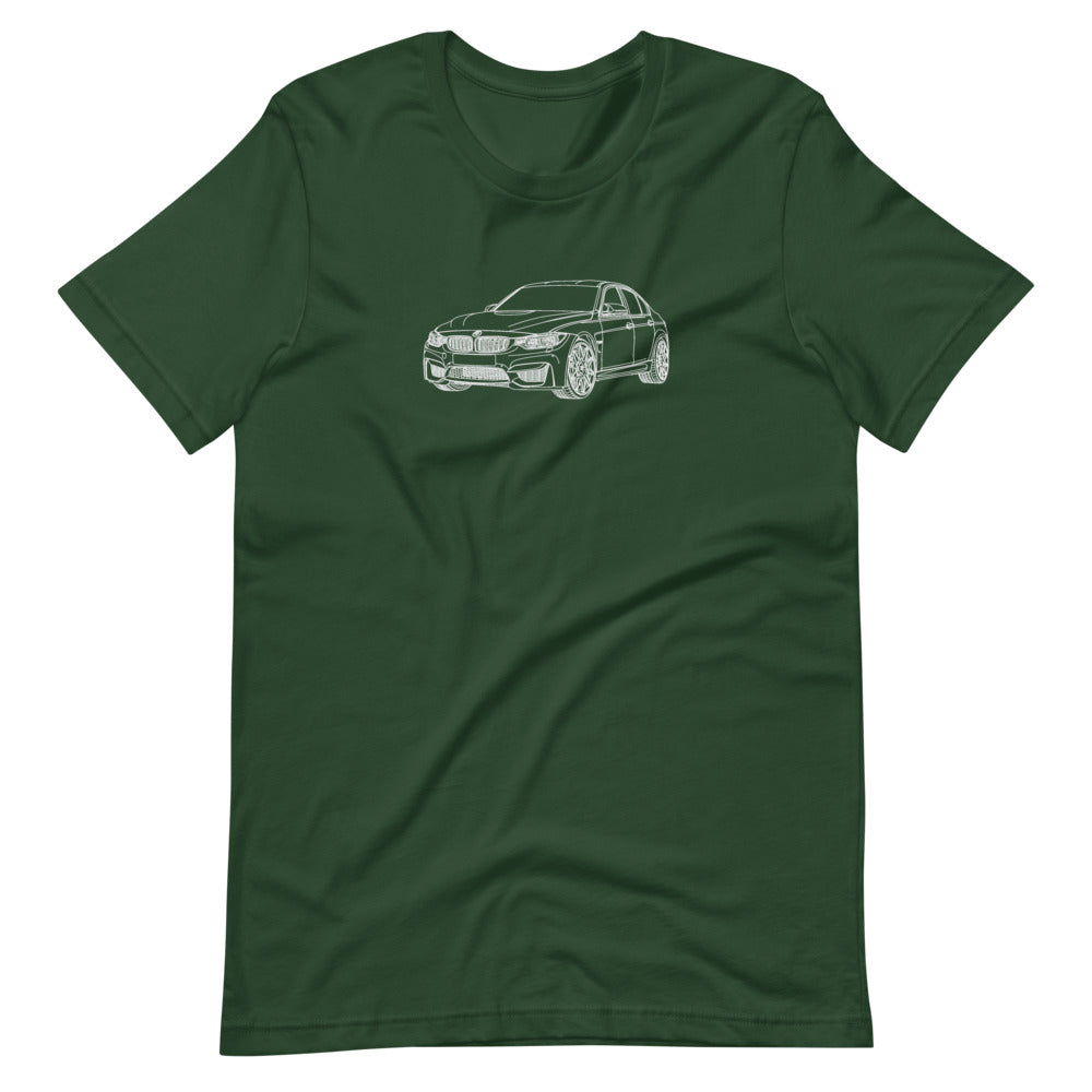 BMW F80 M3 FTQ T-shirt Forest - Artlines Design