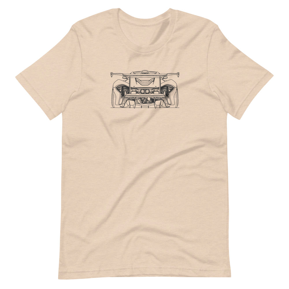 McLaren P1 GTR rear t-shirt design
