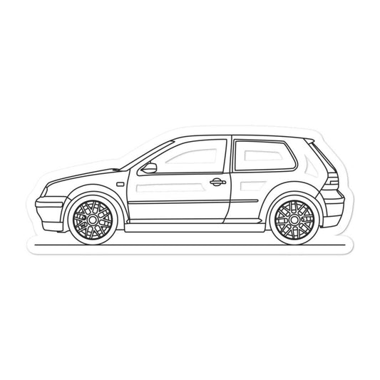 Volkswagen Golf GTI MK4 Silhouette sticker design