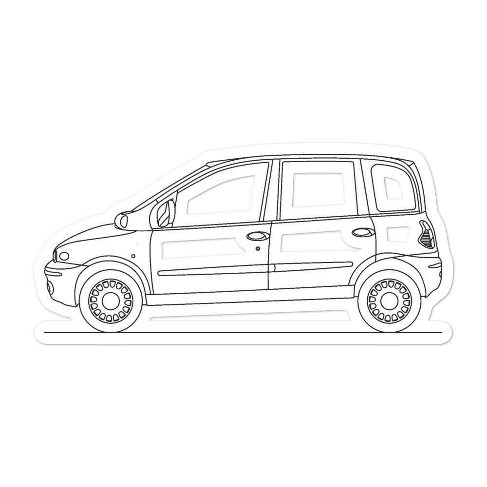 Fiat Multipla Silhouette sticker on a vehicle