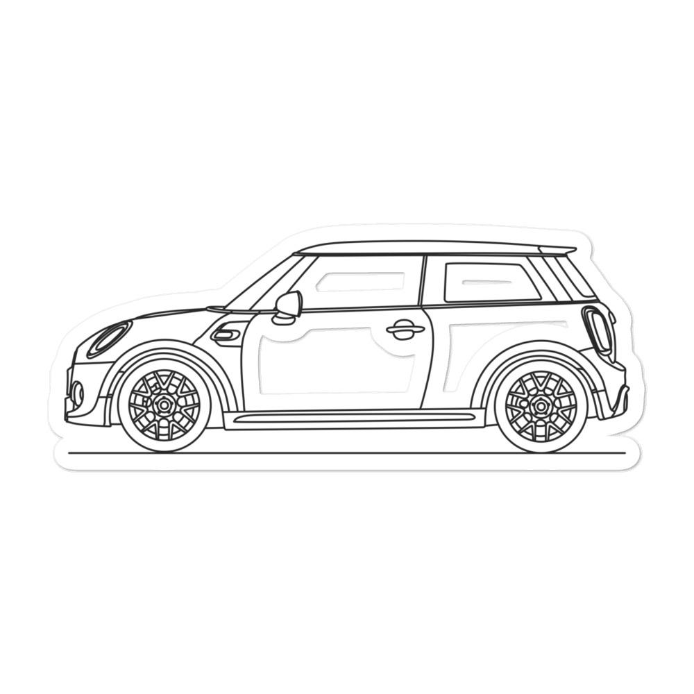 MINI Cooper R56 Outline sticker on a surface