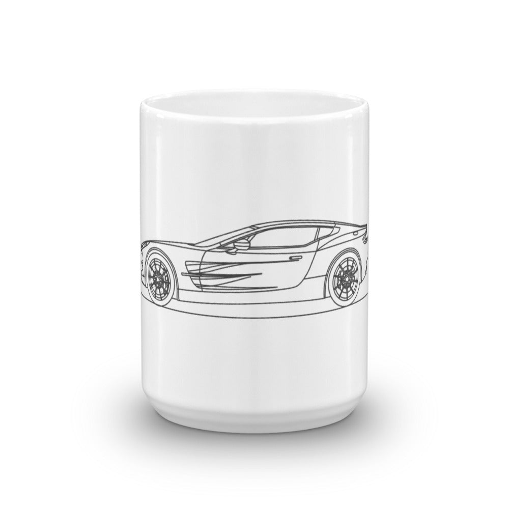 Aston Martin One-77 mug design displayed.