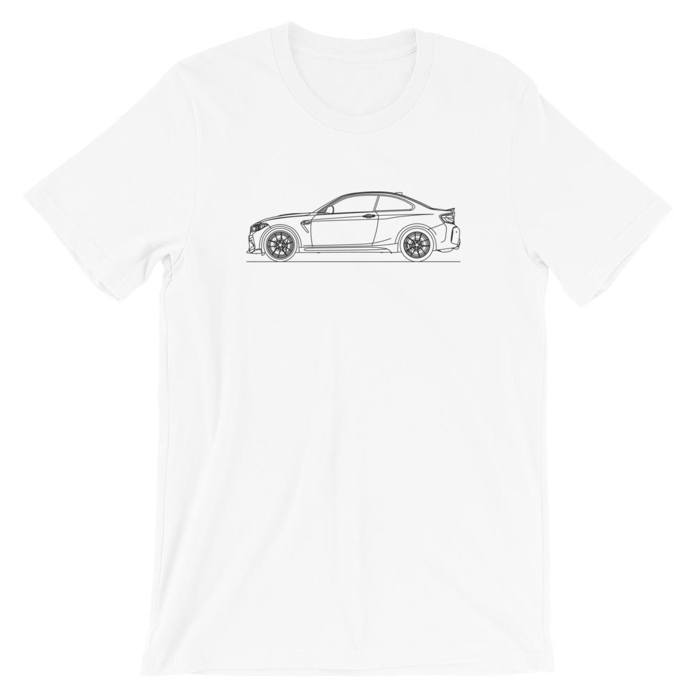 bmw f87 m2 cs t-shirt design on display