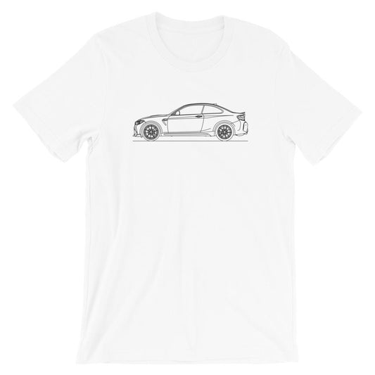 bmw f87 m2 cs t-shirt design on display
