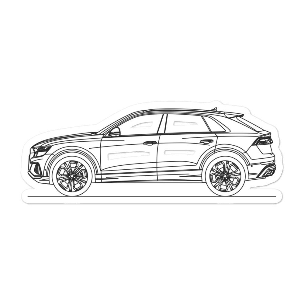 Audi 4M Q8 Silhouette sticker on vehicle