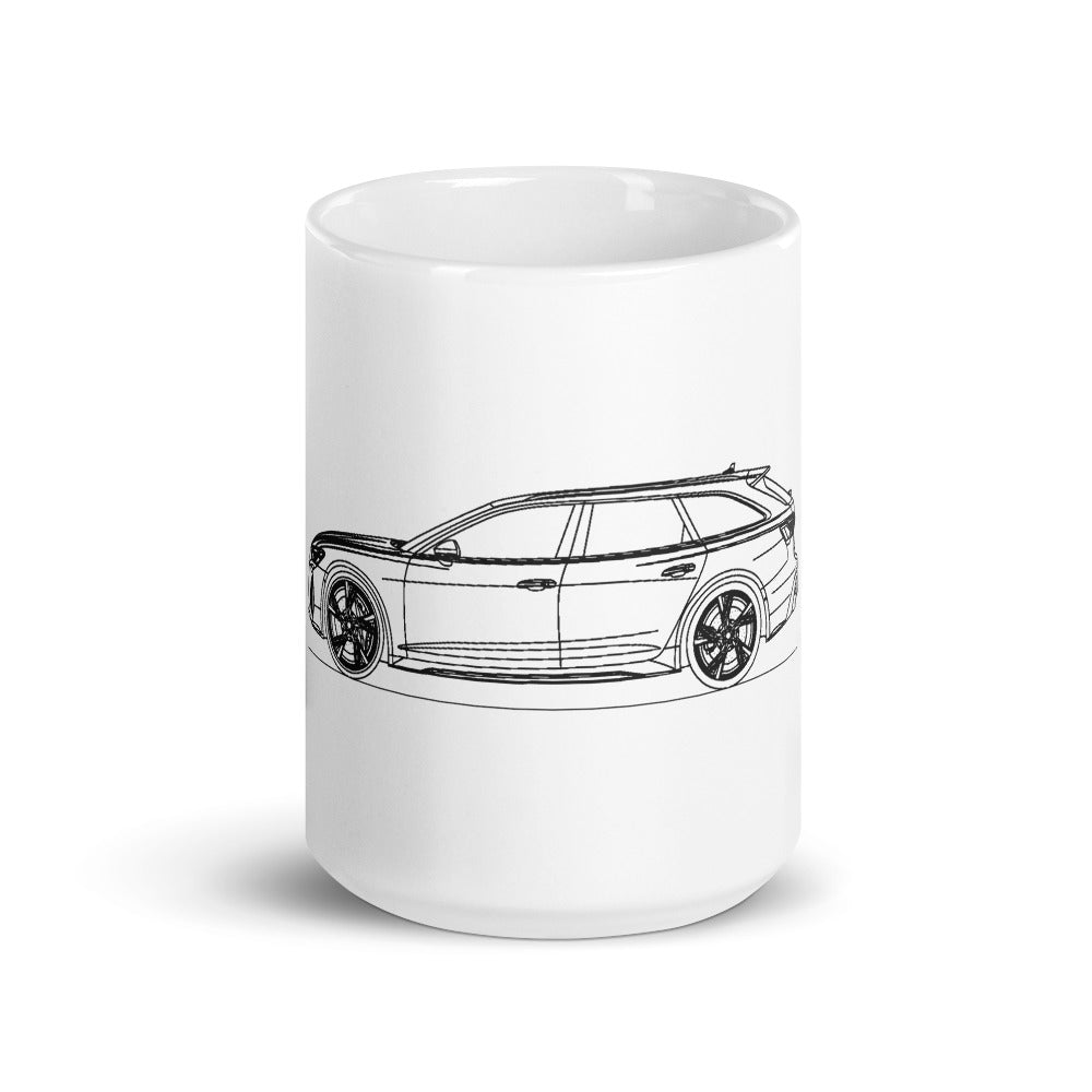 Audi C8 RS6 Avant mug on display