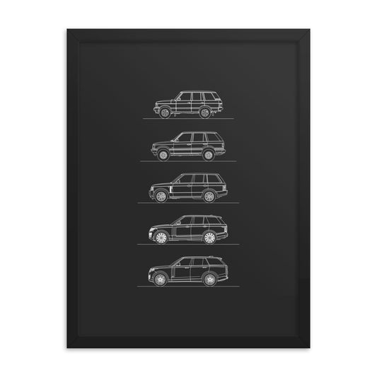Land Rover Range Rover Evolution Outline poster