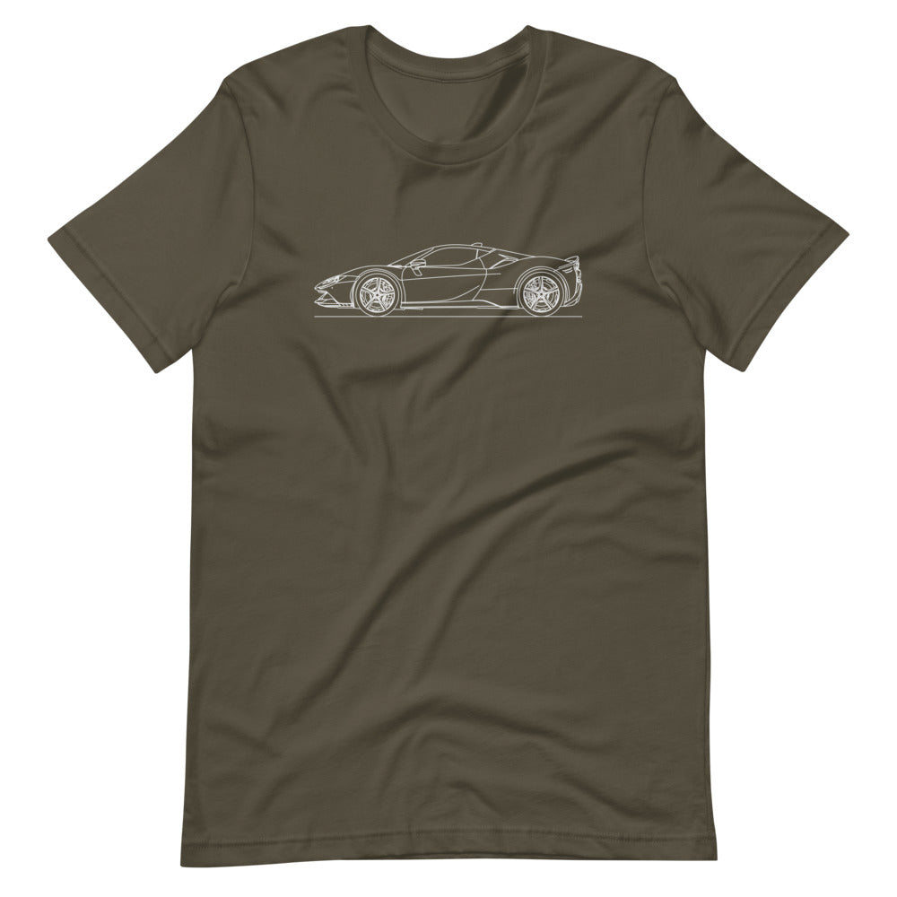 Ferrari SF90 Stradale t-shirt displayed on model