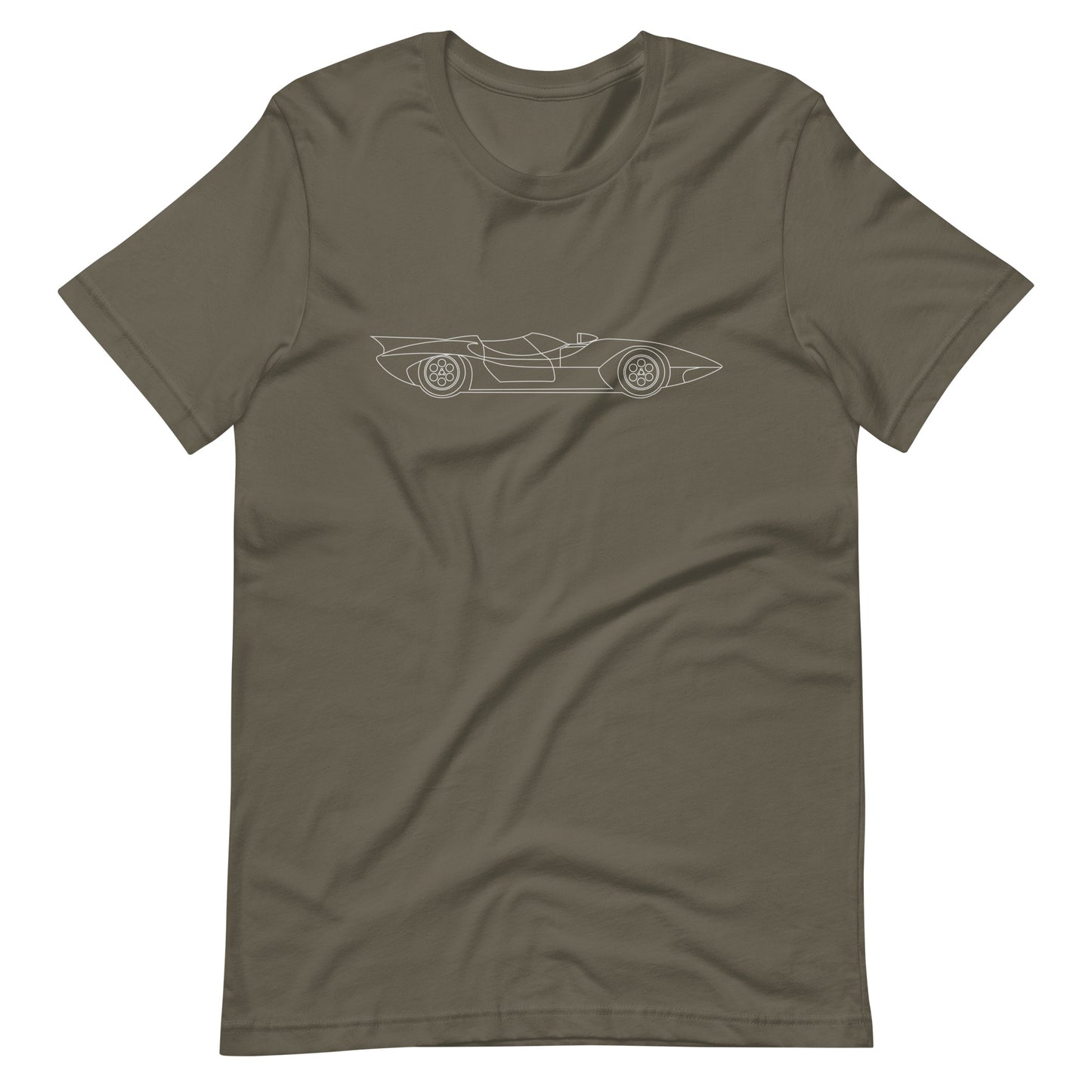 Unisex Speed Racer T-shirt in Army Color